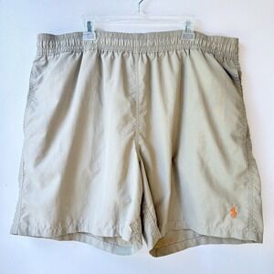 Polo Ralph Lauren Men's Swim Shorts XL Kahki Pony Preppy Beach Pool